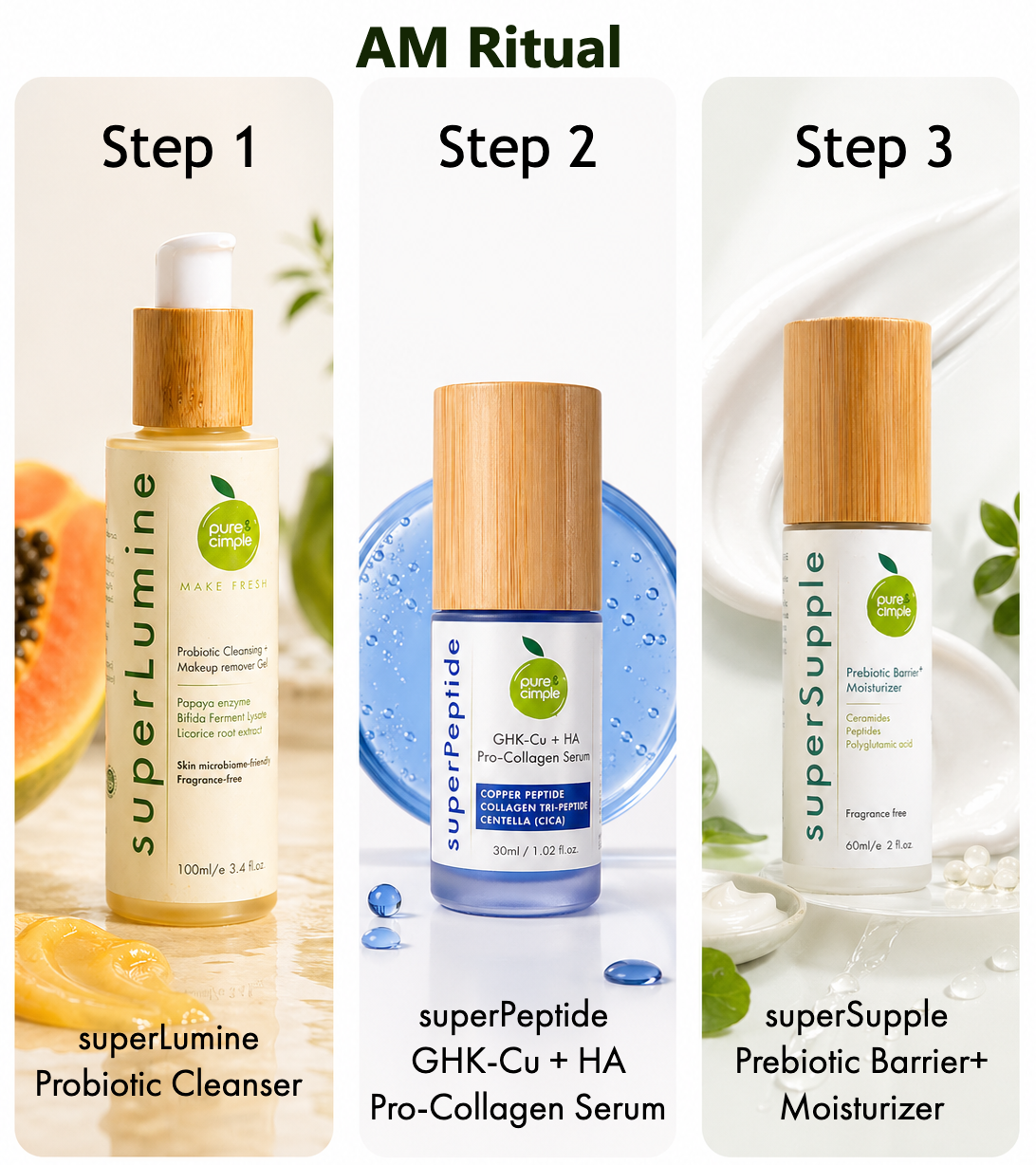 Morning & Evening 3-Step Rituals